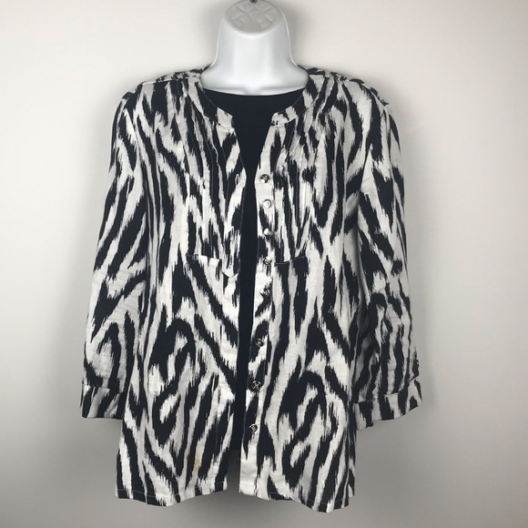 JM Collection 100% linen shirt - Picture 3 of 6